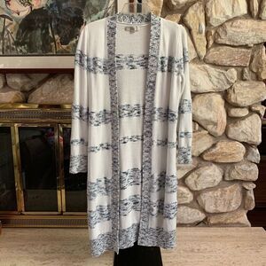 Long Loft womens strip cardigan size L (B8)